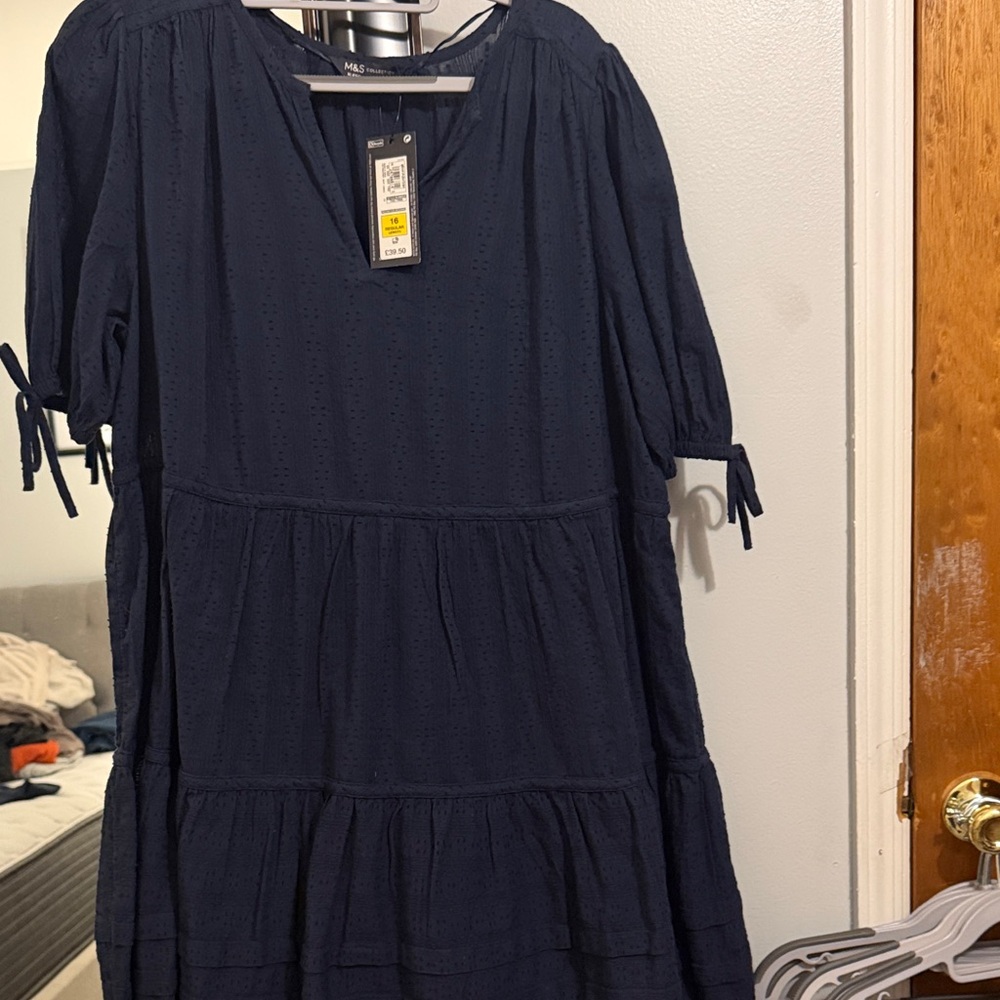 Navy Blue Midi Dress
